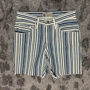 Levi's SilverTab Women's Shorts 27 (30) Blue White Railroad Stripe Y2K 90s Style